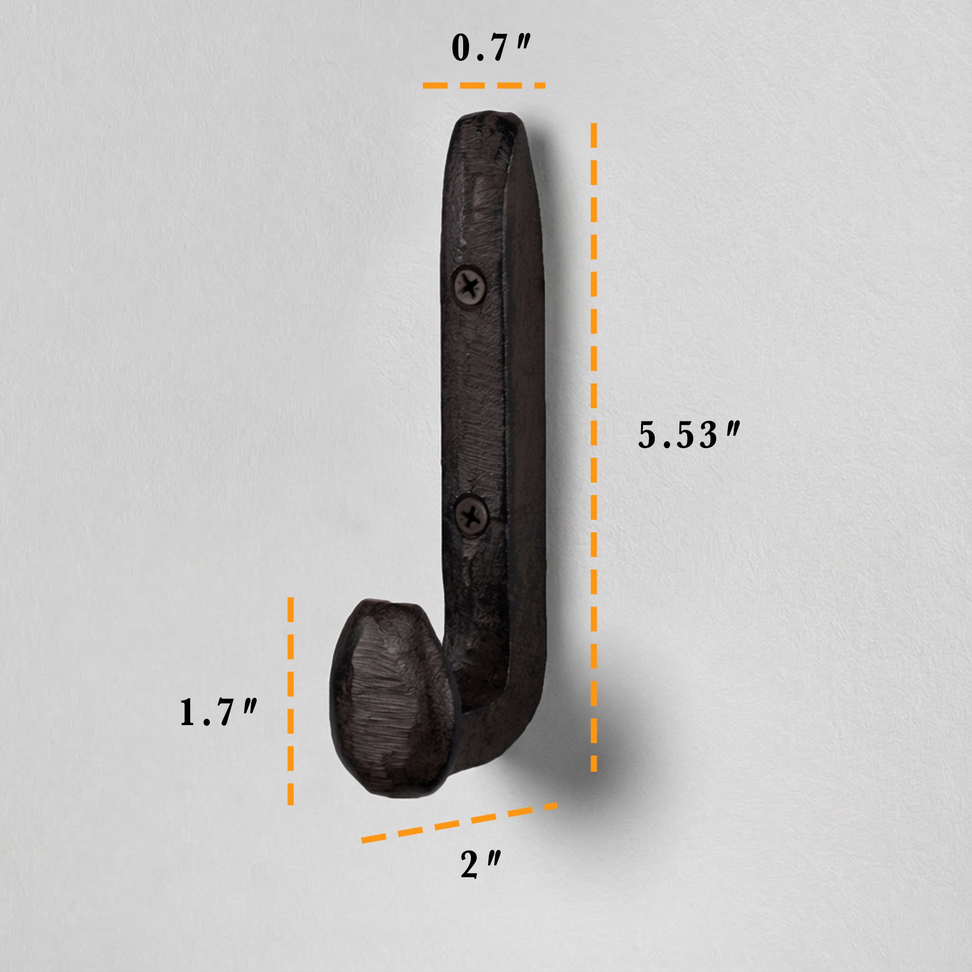 Puntal Cast Iron Wall Hook - Set of 3 PCS
