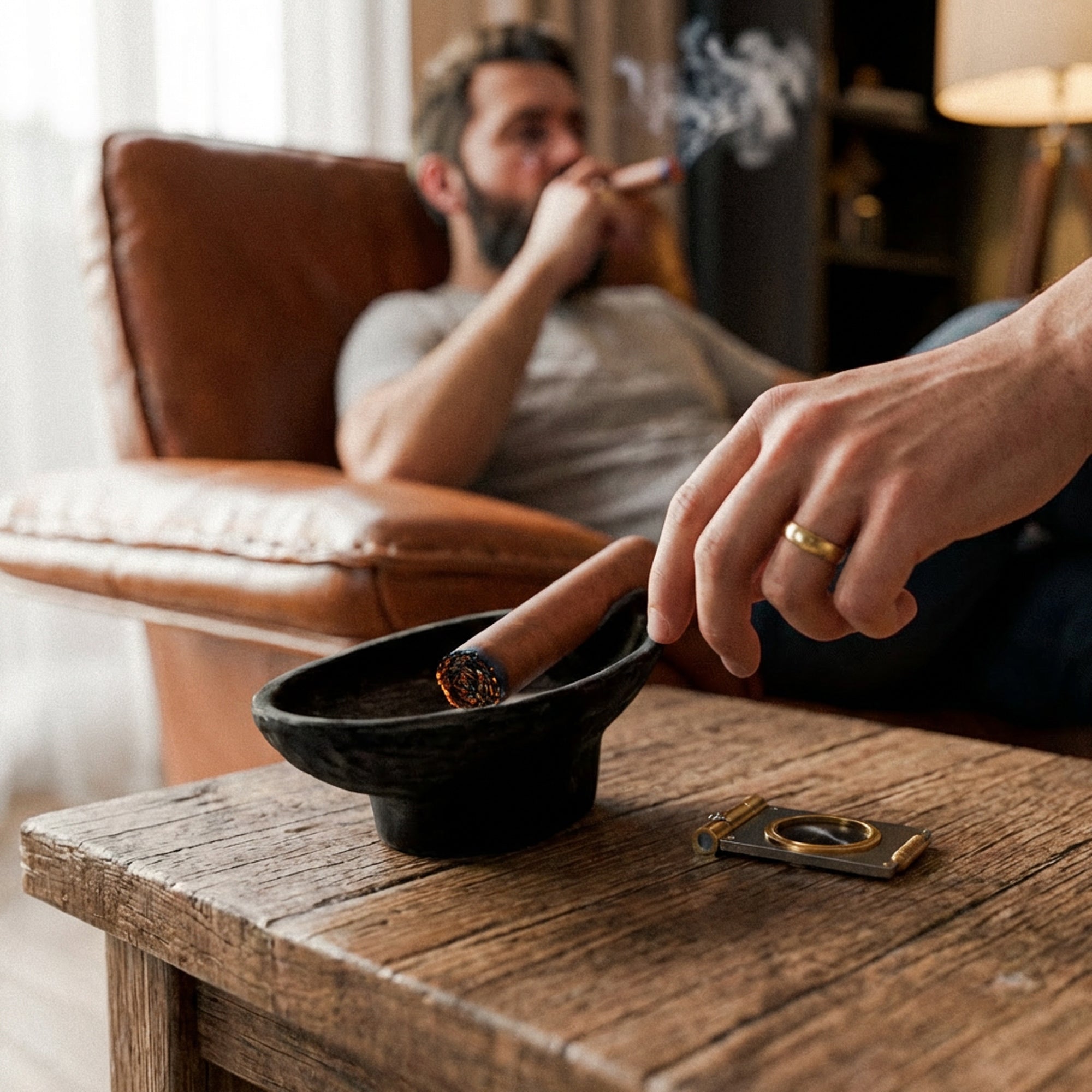 Perfecto Cast Iron Cigar Ashtray
